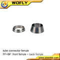 pressed pressure hydraulic union nipple dual ferrule for tube fittings